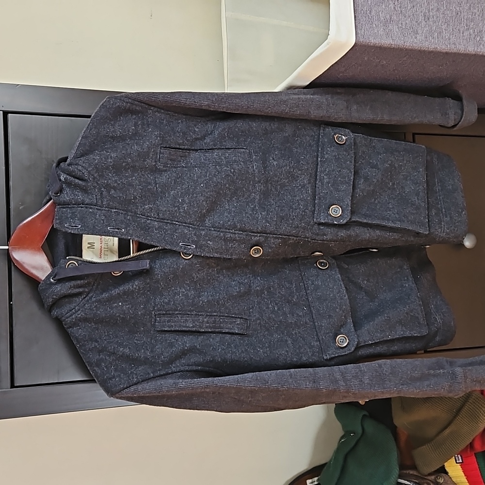 Banana Republic Sweater Jacket – Charcoal – Medium